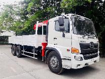 Xe tải 3 chân HINO FL8JW7A gắn cẩu UNIC URV555 5 tấn 5 khúc - Trả Góp