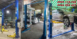 Cầu nâng ô tô 2 trụ giằng dưới sửa chữa xe ô tô giá rẻ