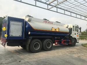 Bán xe téc xăng dầu Dongfeng gắn cột bơm cấp lẻ. Dung tích bồn 14 khối.