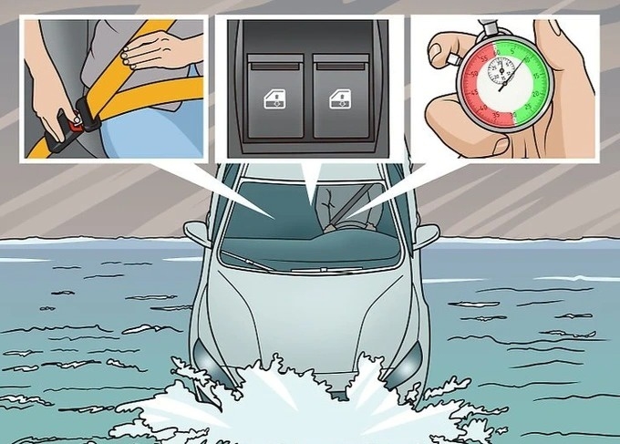 Vì sao cần lập tức tháo dây an toàn khi ô tô rơi xuống nước?