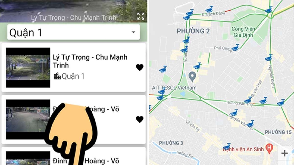 Cách xem camera giao thông với app Camera Giao Thông Sài Gòn