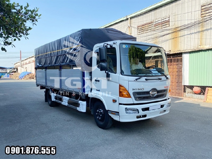 Xe tải Hino FC/ xe tải 6t5 thùng bạt dài 5m6/ giá ưu đãi hỗ trợ vay cao