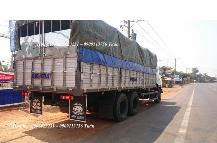 Bán tải thùng 3 chân Kamaz 14 tấn , Kamaz 65117 thùng 7m8 nhập khẩu Tặng 100% trước bạ