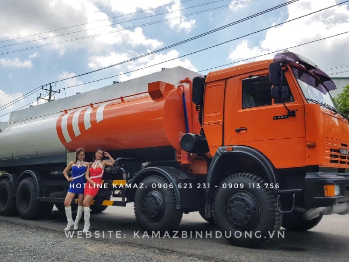 Bán xe vận chuyển xăng dầu Kamaz 23m3, Xe chở dầu điều 23m3 mới - Kamaz Bình Dương, Kamaz Bình Phước