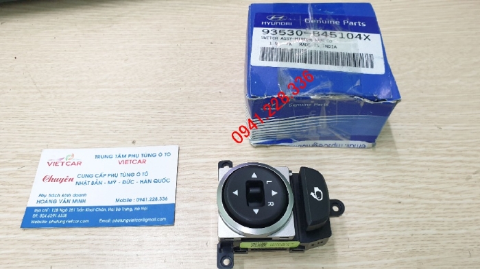 93530B40104X Công tắc chính gương có nút gập Hyundai i10