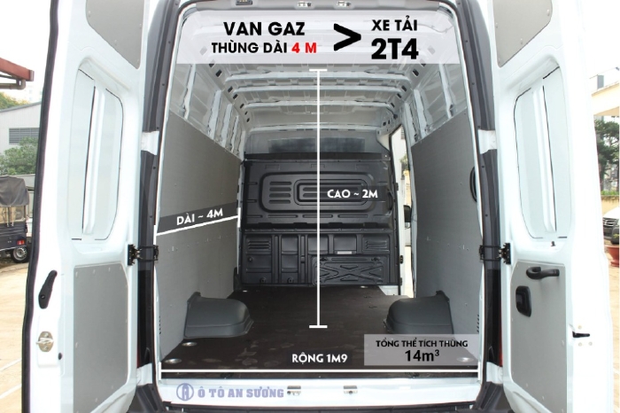 Xe van GAZ nhập khẩu nguyên chiếc từ NGA, tải 945KG vào thành phố 24/24 không lo cấm tải cấm giờ