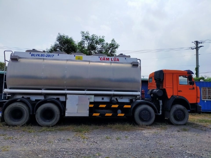 Xăng dầu 25m3 bồn nhôm kamaz